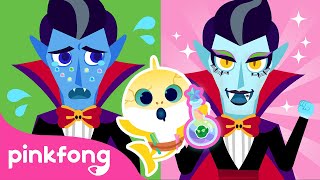 Welcome to the Shark Familys Salon Monster Makeover  Baby Shark Halloween Play  Pinkfong [upl. by Eerol]