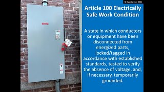 Introduction to NFPA 70E 2021 Part 1 The Electrically Safe Work Condition [upl. by Aynatan]