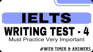 IELTS WRITING Test 004  With Timer amp Answers  IELTS  CELPIP  ieltswriting  ielts [upl. by Ahtebat]