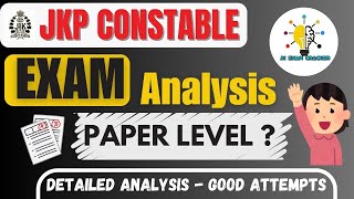 EXAM ANALYSIS II JKP CONSTABLE II jkssbexams jkpconstable jkpsi [upl. by Ralf]