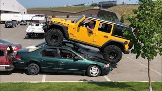 Jeep JL Wrangler Crushing some cars 37” Trepadors 2” Mopar Lift JLU Rubicon Method wheels 106 [upl. by Lawton104]