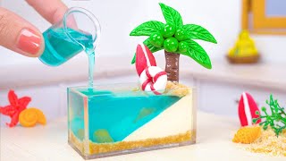 Coolest Miniature Jelly Decorating Idea  Awesome Miniature Ocean Jelly  Tiny Swimming Pool Jelly [upl. by Yeaton]