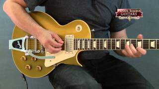 Gibson Custom 1957 Les Paul Reissue VOS Electric Guitar with Bigsby Antique Gold [upl. by Zuckerman54]