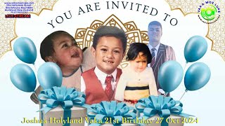 Joshua Holyland Vaka 21st Birthday Church Service 27 Oct 2024 [upl. by Bergen]