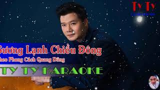 Karaoke  Sương lạnh chiều đông  Quang Dũng [upl. by Razid]