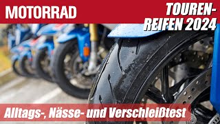 MotorradTourenreifen 2024 Umfassender Test unter Alltags Nässe und Verschleißbedingungen [upl. by Magavern]