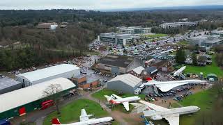 Brooklands Mini Day 2023 from the air outside of crowd area see end of video  DJI Mini 3 Pro [upl. by Ola502]