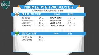 Mildura East CC 1sts v Gol Gol CC 1sts [upl. by Methuselah]