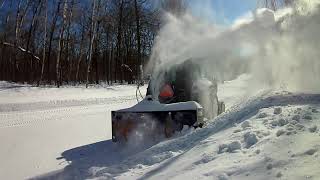 Continued snow relocation efforts today Putting the NH Boomer and SB72 to work [upl. by Nahtaoj]