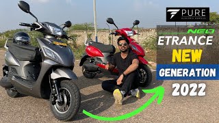 PURE EV ETRANCE NEO LATEST GENERATION 2022 REVIEW 👌🏻 Pure EV Etrance Neo Electric Scooter [upl. by Winer]