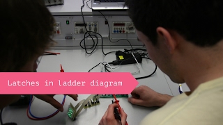 Example Latches Ladder Diagram Pneumatic piston using latches  Mechatronics Lectures [upl. by Yerac961]