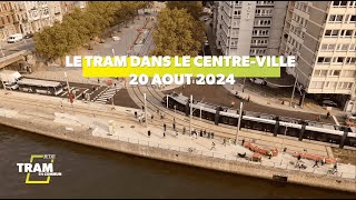 Vue aérienne du tram au cœur de Liège  version complète [upl. by Norina]