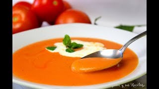 Cómo hacer crema de tomate caliente FÁCIL Y RÁPIDA [upl. by Nlyak207]