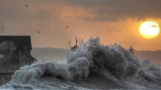 Porthcawl High Tide 2nd Feb 2014 [upl. by Suiratnauq]