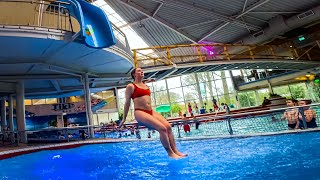 High JUMP to DEEP Water at TIKIBAD Duinrell Waterpark [upl. by Rramo]