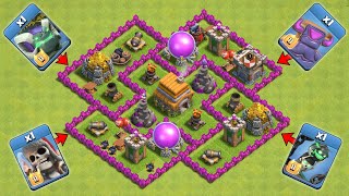 Town Hall 6 Max vs All Temporary Troops  Clash of Clans [upl. by Essirahc339]