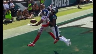 Odell Beckham Jr One Handed TD Catch vs Eagles 2017 Week 3 [upl. by Annaynek]