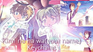 DIY Handmade keychains anime Kimi no na wa your name keychain [upl. by Anilos]