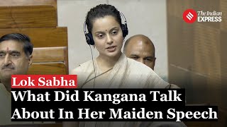 Kangana Ranaut Delivered Her Maiden Speech In Lok Sabha  Kangana Ranaut Parliament Speech [upl. by Gee]