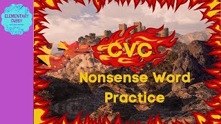 CVC Nonsense Words Practice 7 with music Dragon Style Dibels NWF [upl. by Assilaj]