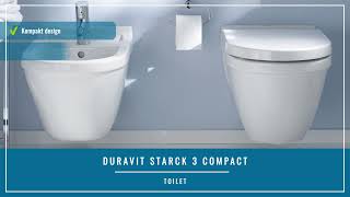 Duravit Starck 3 Compact væghængt toilet hvid EAN 4021534786679 [upl. by Diandra]