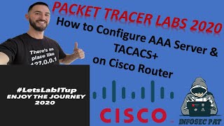 How to configure AAA Server and TACACS on a Cisco router in Cisco Packet Tracer  2020 [upl. by Tirrag44]