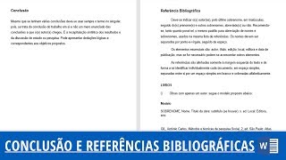 Aula 4 Como fazer a CONCLUSÃO e REFERÊNCIAS BIBLIOGRÁFICAS no Trabalho Acadêmico  Normas ABNT [upl. by Arihsan860]