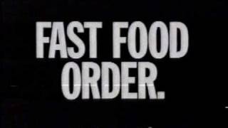 1994 Wrigleys Spearmint Gum Commercial Fast Food Order [upl. by Naxela]