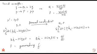 Hamiltonian Mechanics Generating Function of Canonical Transformations [upl. by Laufer]