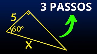 ✅3 PASSOS Trigonometria no triângulo retângulo em 3 passos [upl. by Geoffrey]