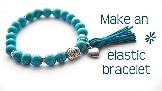 Make a stretch elastic bracelet  best tips [upl. by Lienad]