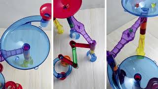 ASMR Video with jingle bells beads balls wooden toys marble run and other [upl. by Mair]