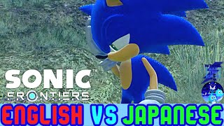 Sonic Frontiers Cutscene Comparison Sonic Finds Himself In Kronos Islands English VS Japanese CC [upl. by Hcone]