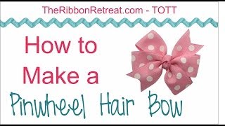 How to Make a Pinwheel Hair Bow  TOTT Instructions [upl. by Anegal]