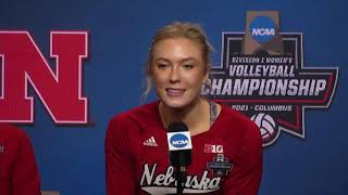 Nebraska volleyball postgame press conference semifinals  Dec 16 2021 [upl. by Evets]