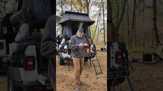 Rooftop Tent Stairs instead of a Ladder rtt rooftoptent camping wintercamping [upl. by Saihttam263]