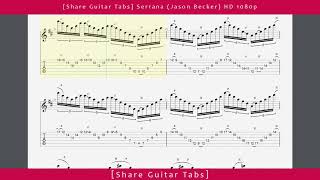 Share Guitar Tabs Serrana Jason Becker HD 1080p [upl. by Richman]