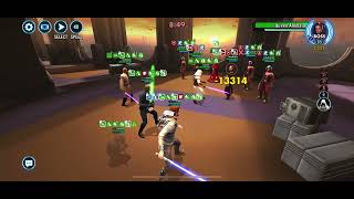 Queen Amidala Conquest sector 5 boss three star win without GLs with data disks  SWGOH [upl. by Sehcaep]