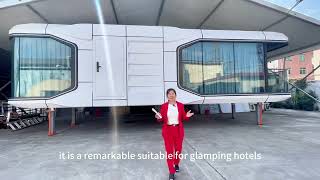 New product prefab capsule house best for resort hotel [upl. by Sallad]