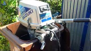 Suzuki DT15 outboard cold start [upl. by Aicemaj715]