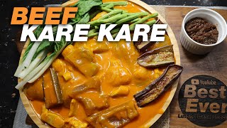 RESTAURANT STYLE FILIPINO BEEF KARE KARE  KARE KARENG BALAT NG BAKA AT TUWALYA [upl. by Ayotan74]