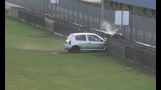 TT Circuit Assen  Big Crash Clio  Highlights  Vrij Rijden  19022022 [upl. by Shore]