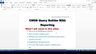 CMDB Query Builder  Schedule Report  Creating a report on Business Application using Query Builder [upl. by Mahsih146]