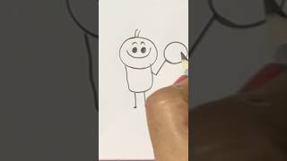 Simple and easy drawing drawing art stickman drawingideas shortsvideo [upl. by Naeroled262]