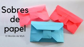 SOBRE de papel para cartas ¡Fácil de hacer 💖 como hacer un sobre de papel para cartas [upl. by Simona431]