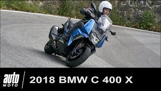 2018 BMW C400X Essai du scooter connecté POV AutoMotocom [upl. by Tortosa]