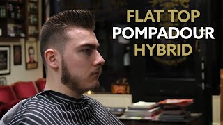 Flat top amp Pompadour hybrid  Haircut tutorial [upl. by Imac]