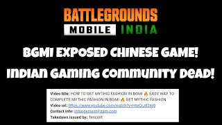 BGMI EXPOSED CHINESE GAME 😡😡 I GOT FAKE COPYRIGHT STRIKES FROM TENCENT  GAMING COMMUNITY DEAD 😭😭 [upl. by Kenneth]