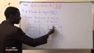 Exercices  Terminale  Mathématiques  Fonction LN Bac L 2011 Premiere partie mp4 [upl. by Eniffit]