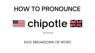 How to Pronounce Chipotle  Easy word breakdown  Learn English Pronunciation [upl. by Anne768]